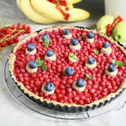 Red Currant Banana Tart