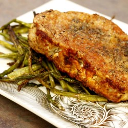 Crispy Pork Chop and Asparagus