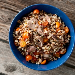 Barley Salad with Grouse and Tomato