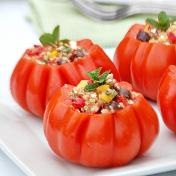 Greek Stuffed Heirloom Tomatoes