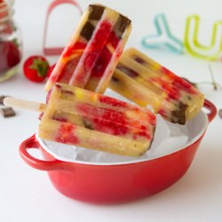 Vegan Banana Split Popsicles