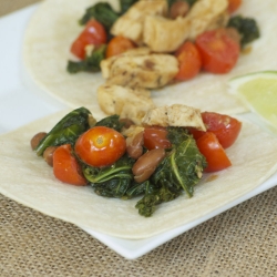 Chicken Kale & Tomato Tacos