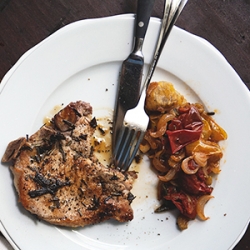 Rosemary sage pork chops