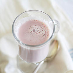 Strawberry scented hot milk