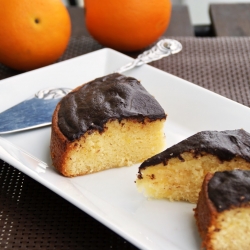 Orange Cake with Chocolate Glaze