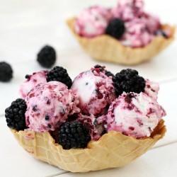 Blackberry Swirl Yogurt Ice Cream