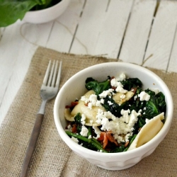 Ravioli with spinach & bacon