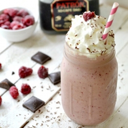 Boozy chocolate raspberry milkshake