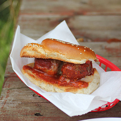 Cheese Stuffed Giant Meatball