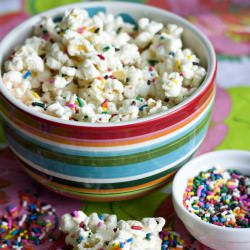 Funfetti Cake Batter Popcorn