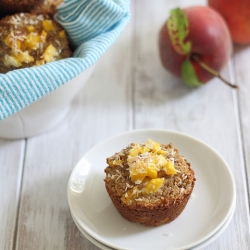 Peach Coconut Almond Flour Muffins