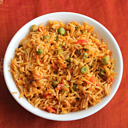 Tomato Rice with Coconut Milk