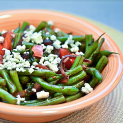 Green Beans with Gorgonzola & Basil