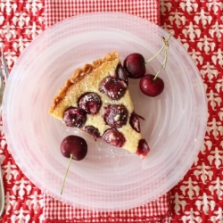 Dark Cherry, Almond & Amaretto Tart