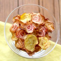 Candy Cane Beet Crisps