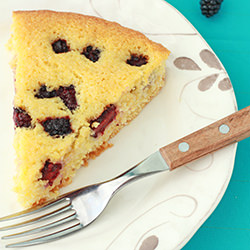 Blackberry Cornmeal Cake