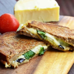 Eggplant-Basil Grilled Cheese