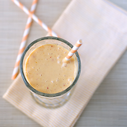 Boozy Peaches and Cream Milkshake