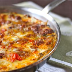 Hatch Chile and Chorizo Bake