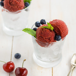 Delicious Homemade Cherry Sorbet