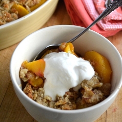 Peach & Almond Crisp (gluten free)