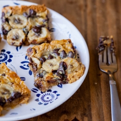 Chocolate Banana & Biscoff Bars