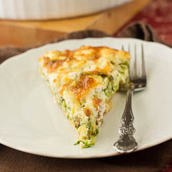 Zucchini-Goat Cheese Quiche