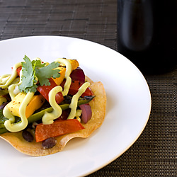 Grilled Vegetable Tostadas