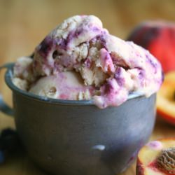 Peach Blueberry Cobbler Ice Cream