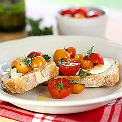 Tomato and Mozzarella Bruschetta