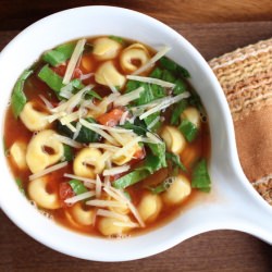 Tortellini, Basil, Tomato Soup