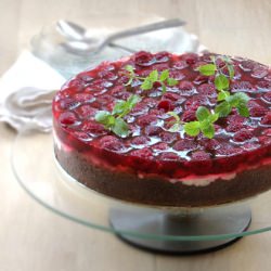 Yogurt Cake with Raspberries