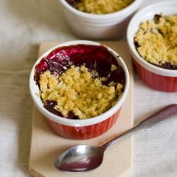 Plum & Cardamom Crumble