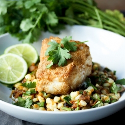 Succotash w/ Sea bass