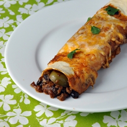 Healthy Beef & Bean Enchiladas