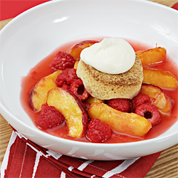 Peach-Raspberry Cobbler