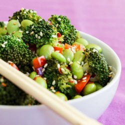 Sesame Broccoli and Edamame