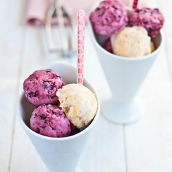 Peach and Berry Ice Cream