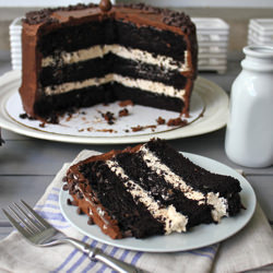 Dark Chocolate Salted Caramel Cake