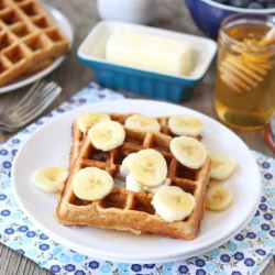 Brown Butter Banana Waffles