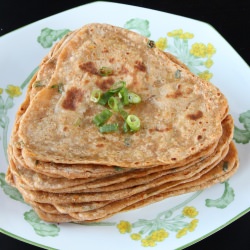 Spring Onion Masala Paratha