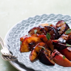 Grilled Summer Fruit Balsamic Redux