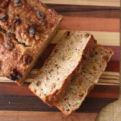 Pear Raisin Walnut Bran Bread