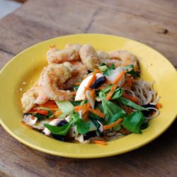 Coconut Coated Stir Fried Shrimps