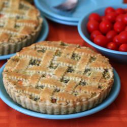 Fresh Salmon and Spinach Tart