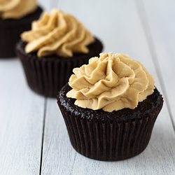 Dark Chocolate Cupcakes w/ Biscoff