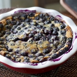 Honey blueberry clafoutis