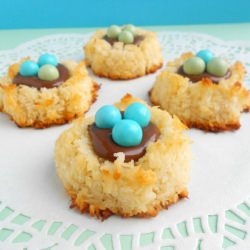 Coconut Macaroon Nutella Nests