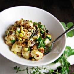 Ricotta Gnocchi, Corn, Mushrooms