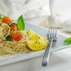 Basil, Tomato and Garlic Pasta